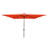 Rectangular Outdoor Umbrella With 26 Solar And Push Button Tilt Function Lights Windproof Design