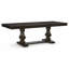 Table de salle à manger extensible Hewitt 76,5"–94,5" · Pied double · Brun rustique-775704154-777256992
