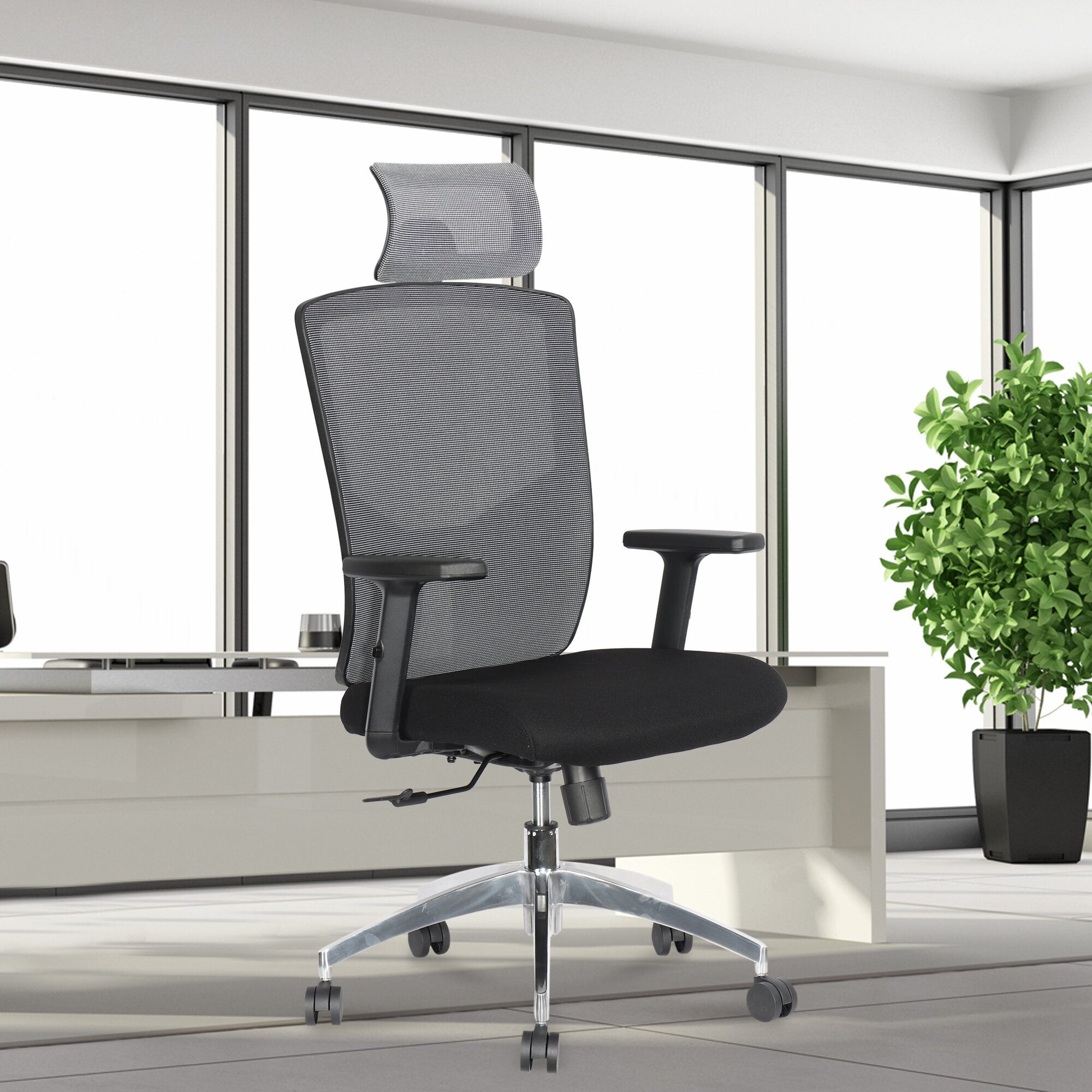 Yoshioka Ergonomic Mesh Task Chair with Headrest