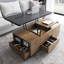 Table basse à roulettes avec rangement Hesther