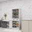 Unité de rangement de salon 71 "- blanc. 4 portes, tiroir, 2 tablettes réglables. Peut contenir divers articles, des objets de garde-manger enduits. Look moderne, revêtement, structure stable, assemblage sans effort