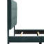 Lit tapissier en velours pour grand lit - Design transitionnel