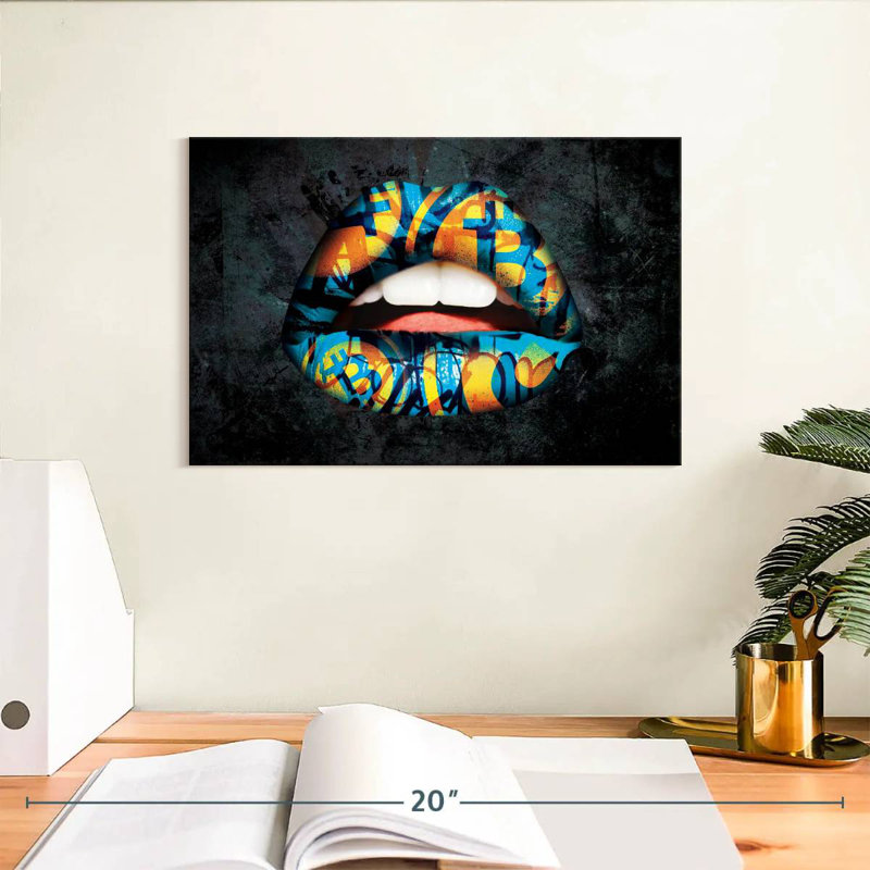 Shuttleworth Bitcoin Lips, 8" H x 12" W