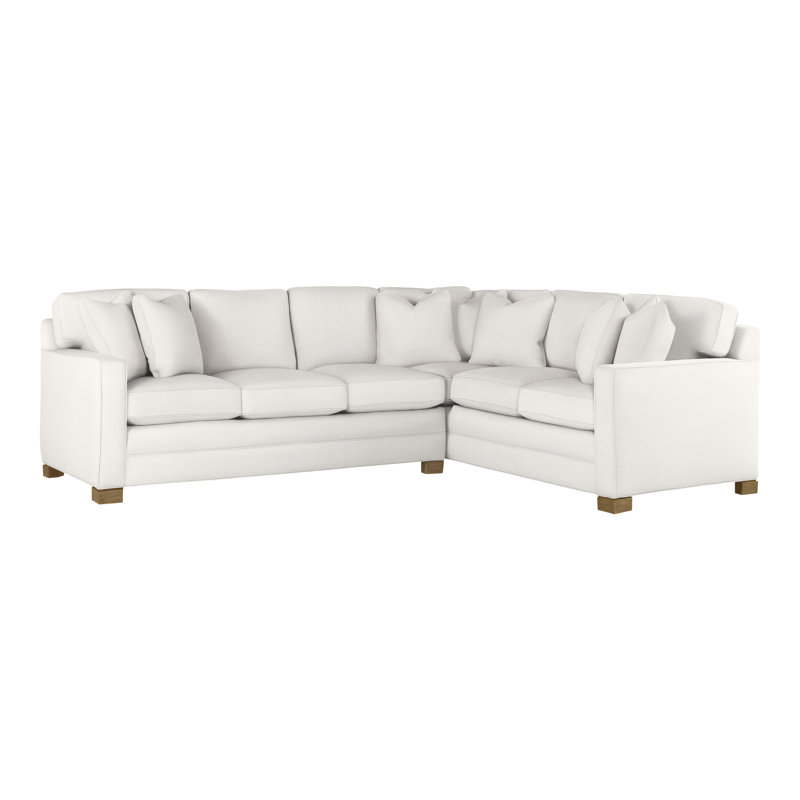 Hillcrest Upholstered L-Shaped Sectional Reversible, Nadia Parchment, Hampton