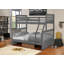 Lit superposé simple au-dessus d'un lit double en bois massif Sofren-41329131