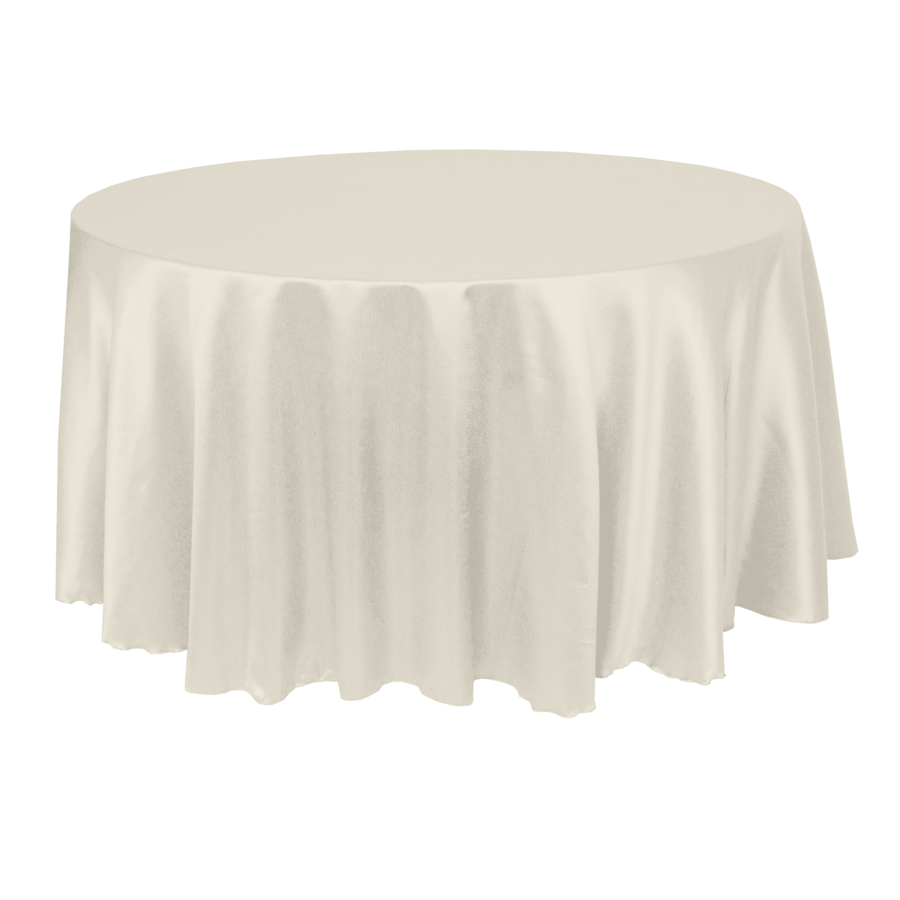 Ultimate Textile Herringbone - Fandango 132-Inch Round Tablecloth, Ivory Cream | Wayfair