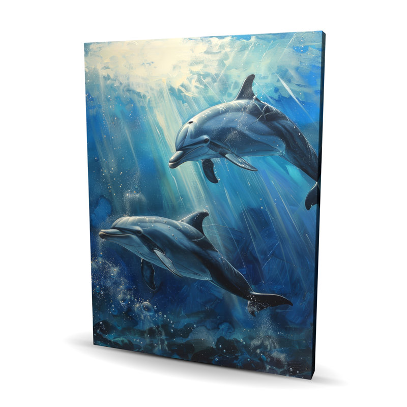 Dauphins - Toile turquoise pour la décoration intérieure | Ocean Vibes