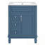 Meuble-lavabo avec lavabo, 2 tiroirs, poignÃ©es en mÃ©tal et tablette rÃ©glable-460983355
