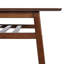 Table bistro rectangulaire avec tablette de rangement