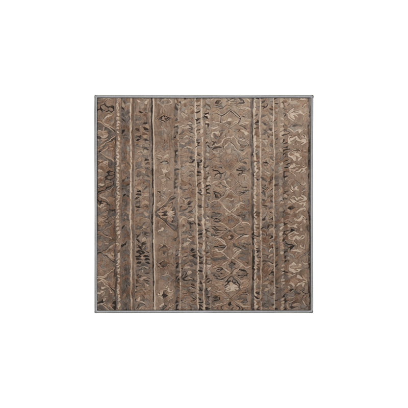 Tapis gris lavable à la machine GSIX03599, Carré 5 pi