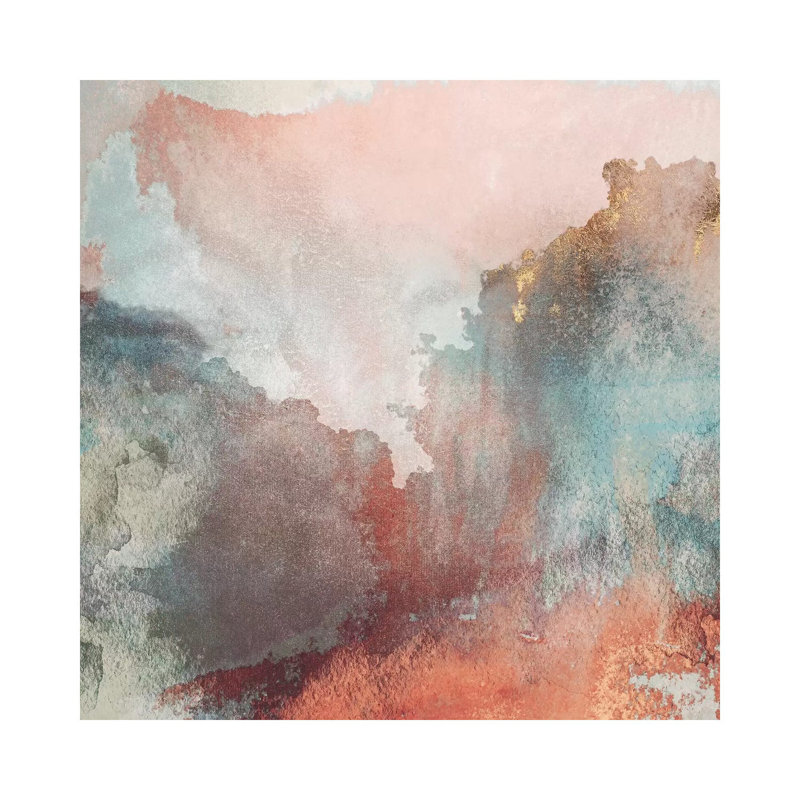 Reproduction d’art, "Paper clouds" par Elisabeth Fredriksson, H 37 po x l 37 po x P 1,5 po, Toile tendue, Pas de tapis