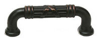 Ribbon and Reed Fixed Estate 4" Center to Center Bar Pull, 3", Oil Rubbed Bronze