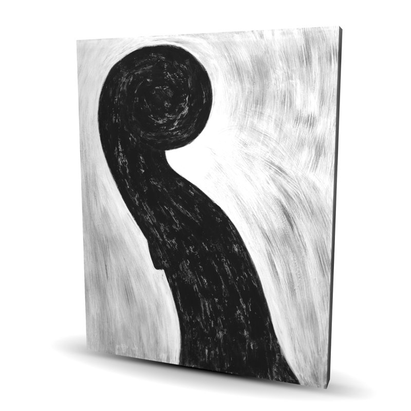 Scroll Violin - Toile à objets monochrome pour la décoration intérieure