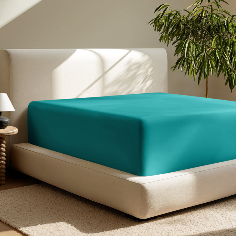 Extra Deep Microfiber Fitted Sheet, Twin XL Fitted Sheet, Emerald