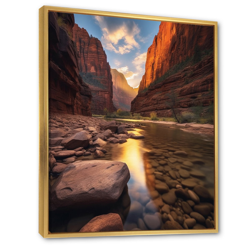 Décoration murale parc national Bellalynn Utah - Utah, H 20 po x l 12 po x P 1 po, Cadre flottant doré