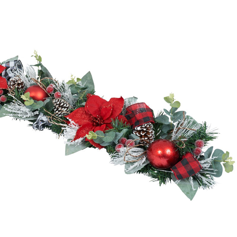 Guirlande fine poinsettia 5 '