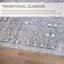 Tapis bleu / gris clair Devoria-2133136125