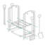 35.5cm W Metal Log Rack