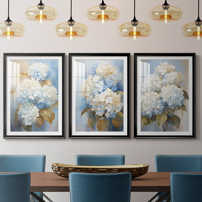 FLORAL Series Cxxvi - Impression encadrée sur mesure de qualité supérieure - 3 pièces