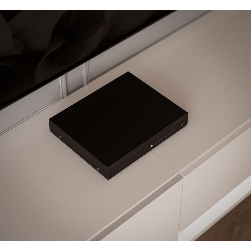 Chaynce Calante Wall Mount TV Cabinet with LED Lighting, Cashmere