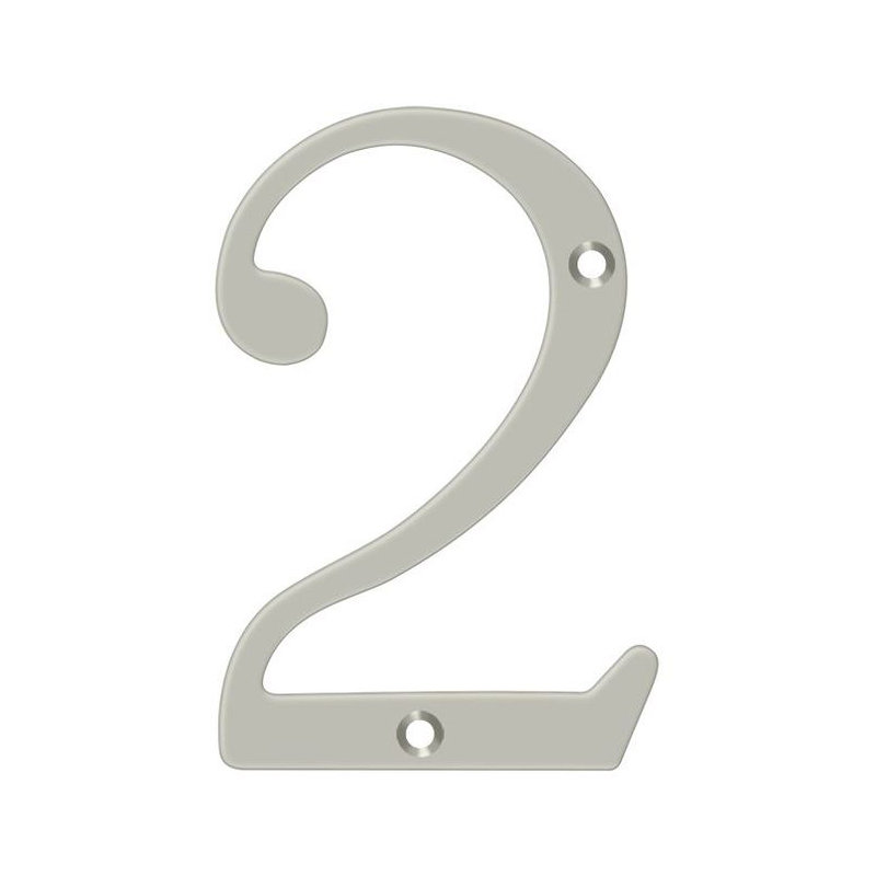 House Number, Brushed Nickel, 2