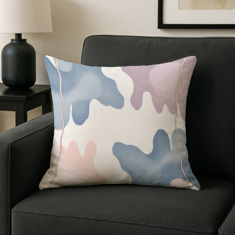 Blush Horizon Indoor And Outdoor Throw Pillow, Square 18"