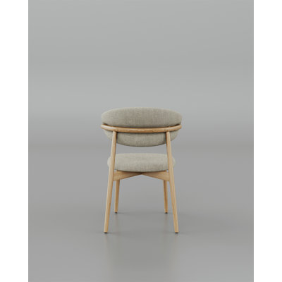 Set of 2 Solid Ash Wood Dining Chairs