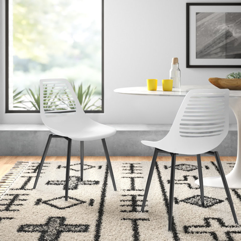 44cm H Ladder Back Side Chair, White