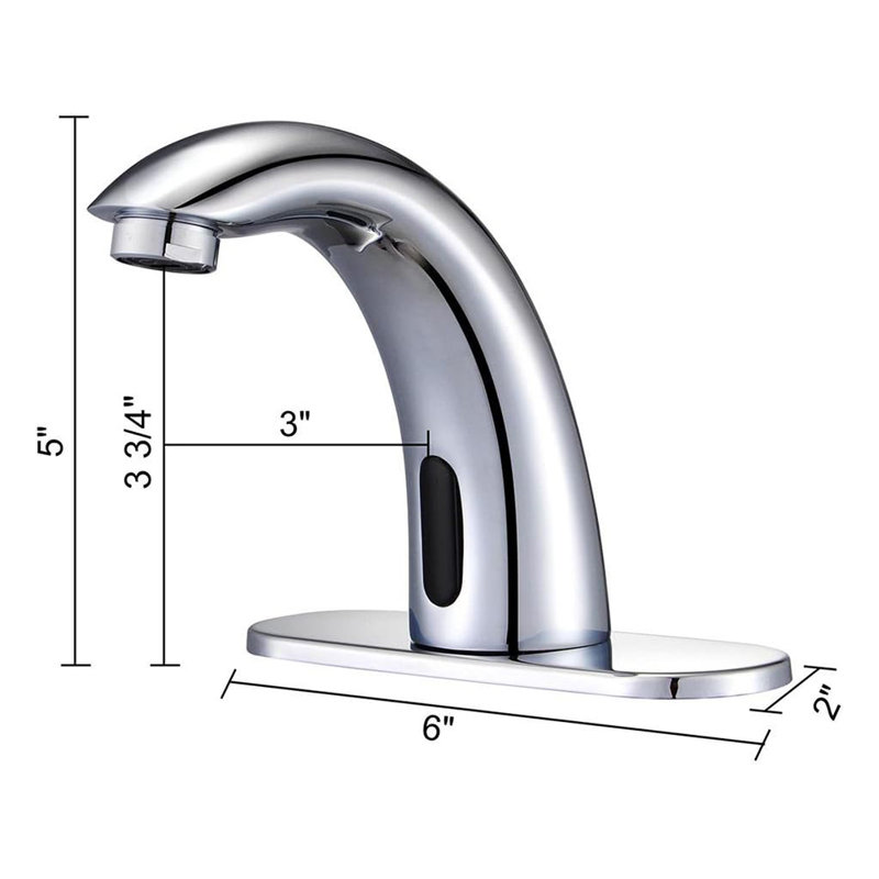 Robinet à capteur sans contact avec distributeur de savon liquide automatique Dax - Ensemble commercial finition chrome