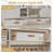 Under Bed Storage, 2 Pack Closet Organizers, Collapsible Container Bags, With Sorting Card Slot And 4 Leather Handles, Beige-642054326