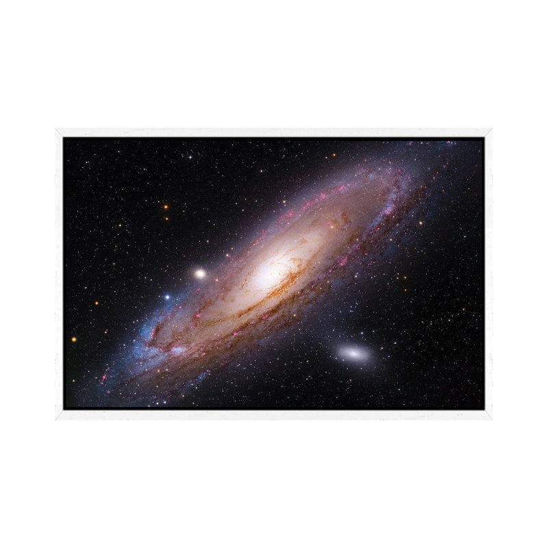 The Andromeda Galaxy M31 by Robert Gendler - Print on Canvas, White Framed, 45.72cm H x 66.04cm W x 3.81cm D