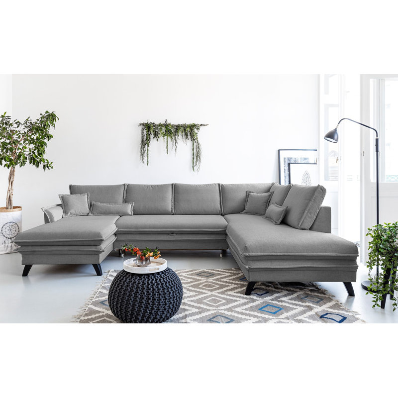 Charming Charlie Corner Sofa Bed, Right Hand Facing, Grey