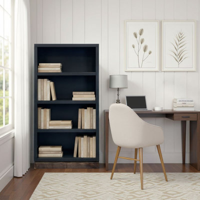 Katoria Solid Wood Three Shelves 60 inch High Standard Bookshelf, No Assembly Required