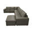Canapé modulaire à large accoudoirs en cuir-1018002332