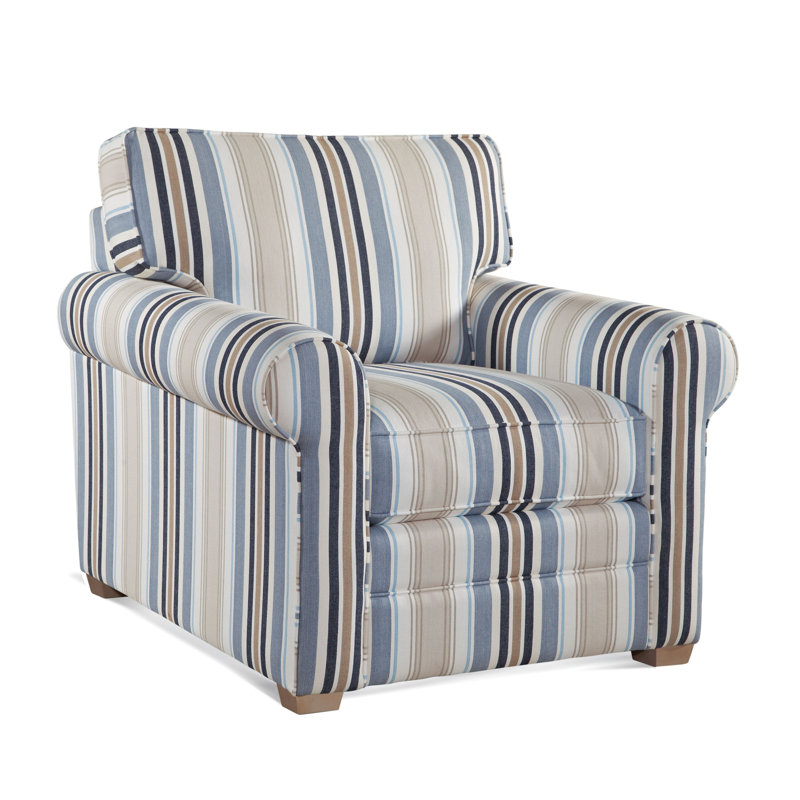 Bedford Upholstered Armchair, Brown Geometric, 0456-33, Honey