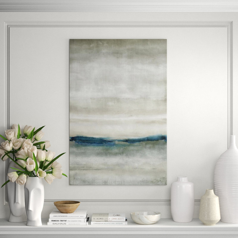 Rain At Sea Painting by Elena Carlie, 45" H x 30" W, Outdoor