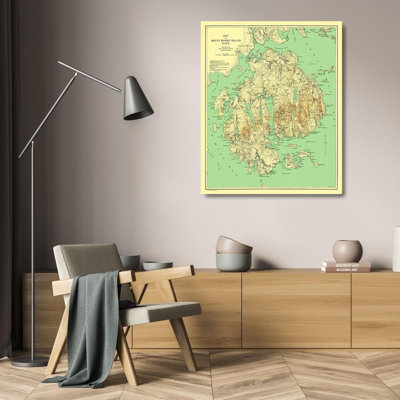 «Red Barrel Studio®», Rand McNally Gallery, reproduction d'art sur toile: Mount Desert Island, Rand McNally, 1893