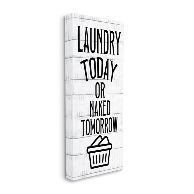 Laundry Room Rustic Humor - Wrapped Canvas Graphic Art