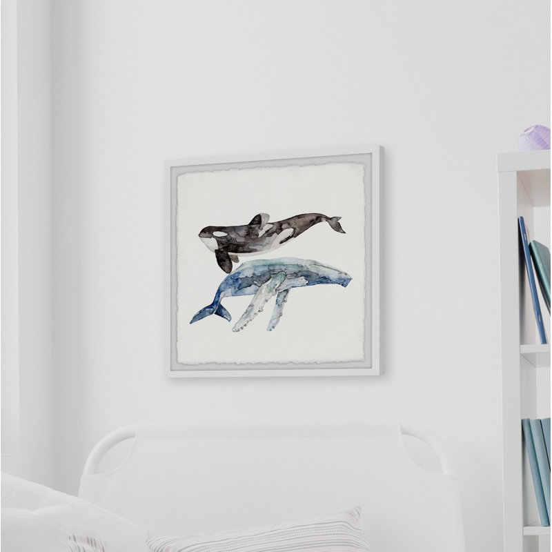 Impression encadrée «The Big Whales» par Healdton, H 32 po x l 32 po x P 1,5 po