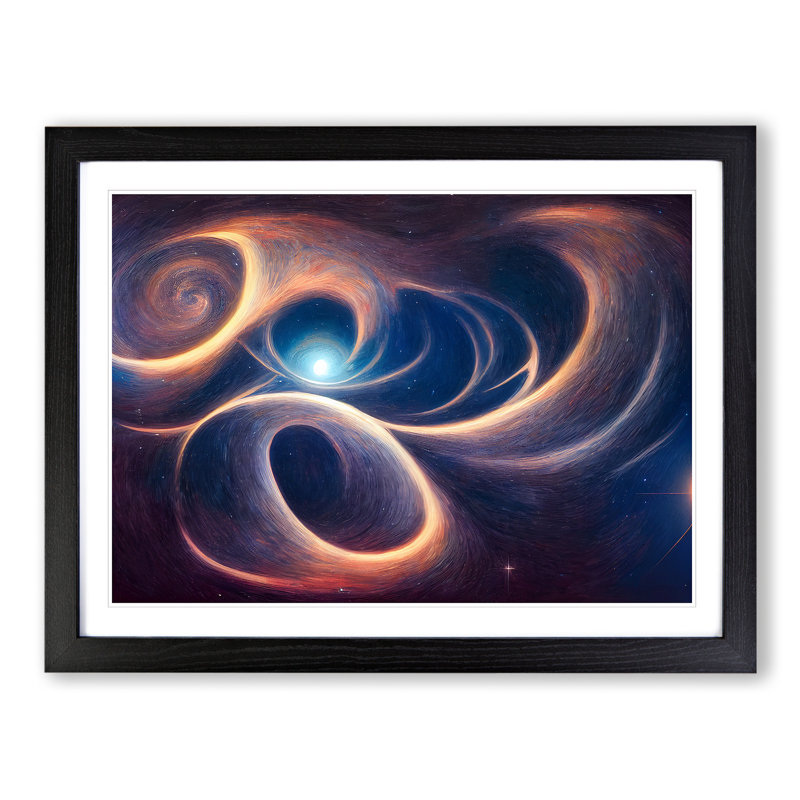 XH1022-8723X Surreal Cosmos Vol.3 1 Piece Single Picture Frame Wall Art, 25cm H x 34cm W x 2cm D, Black