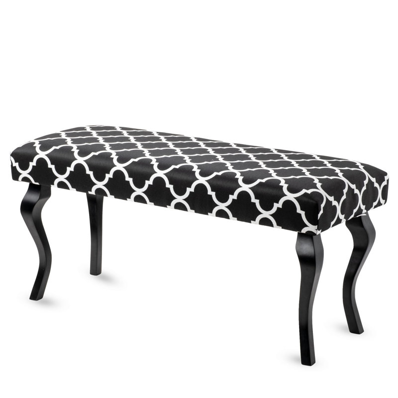 Perlas Velvet Upholstered Bench, H45 x W120 x D40cm