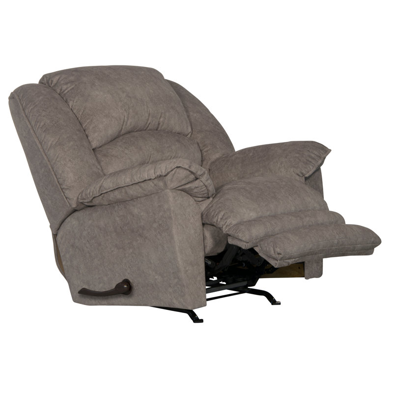 Fauteuil inclinable avec repose-pieds Rialto, Manuel, À bascule, Polyester gris