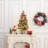 2Pcs 3Ft Mini Pre-Lit Christmas Tree, Artificial Tabletop Christmas Trees, Small Potted Xmas Tree With 78 LED Lights, Burlap Base, Red Berries And Pine Cones Fo Table Desk Decor