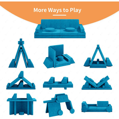 Canapé-lit modulaire / repose-pieds et repose-pieds 11 po Adrinne Kids