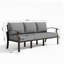 Canapé d'extérieur en aluminium 76 po avec dossier incliné, accoudoirs courbés et pieds de soutien renforcés Mcknight-2139806678