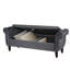 Banc de rangement de 48,3 po, repose-pieds moderne en velours avec accoudoirs, adapté au salon, à la chambre à coucher, gris-1421443136