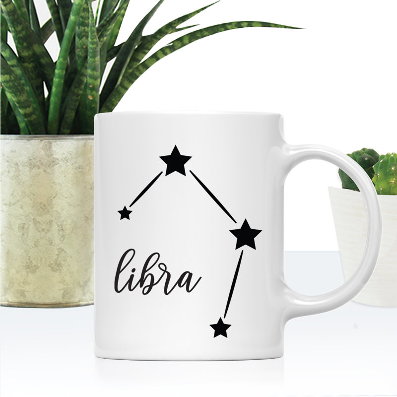 Tasse à café Zodiac en forme d’étoile constellation, Balance