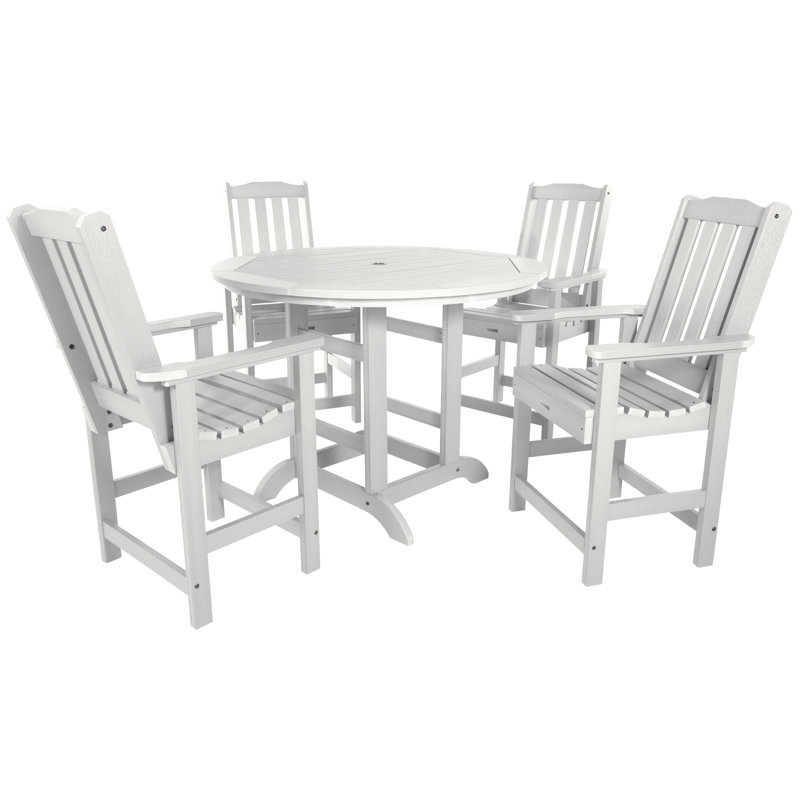 Arbnora 4-Person 48" Round, Counter-Height Dining Set, White