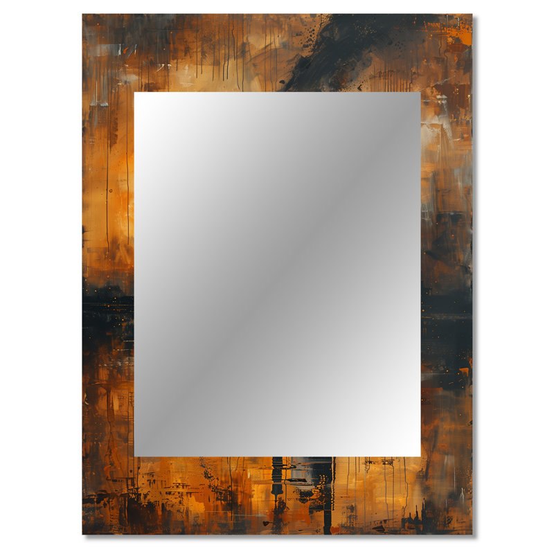 Yellow black Manufacturing Factories power - Factories Decorative Mirror, Industrial Large Wall Mirror, Printed Metal Art