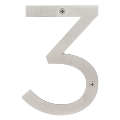 Stainless Steel house number, 6"